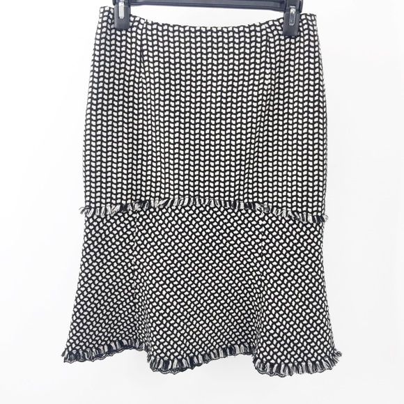 WHBM Woven Skirt with Fringe and Lace - Picture 2 of 8